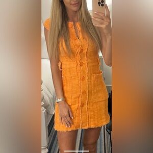 Pinko Button Down Tweed Dress